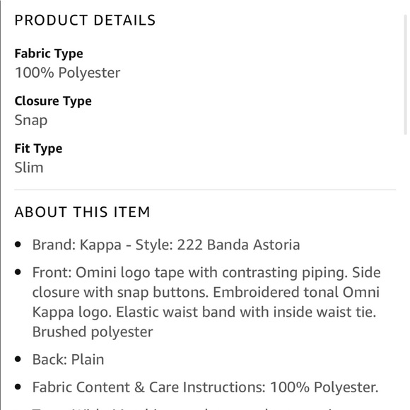 KAPPA~ Men’s track pants. Banda Astoria slim with snaps. - Picture 11 of 11